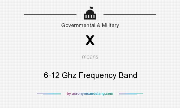 What does X mean? It stands for 6-12 Ghz Frequency Band