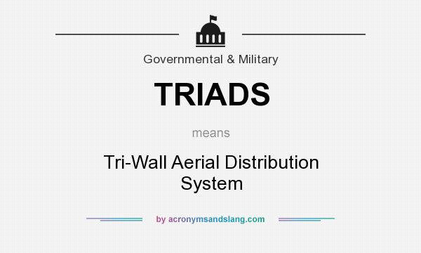 What does TRIADS mean? It stands for Tri-Wall Aerial Distribution System