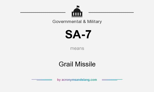 What does SA-7 mean? It stands for Grail Missile