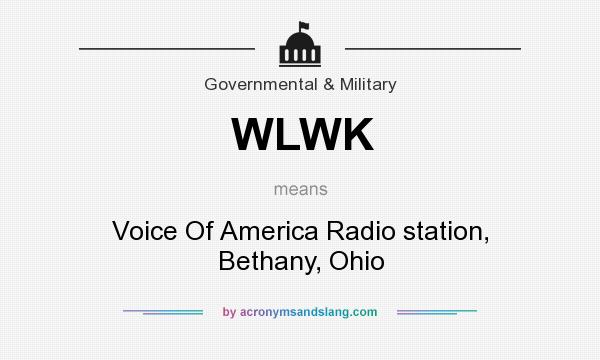 What does WLWK mean? It stands for Voice Of America Radio station, Bethany, Ohio