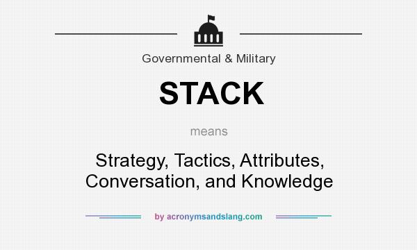 What does STACK mean? It stands for Strategy, Tactics, Attributes, Conversation, and Knowledge