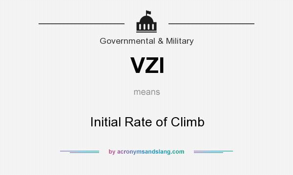 What does VZI mean? It stands for Initial Rate of Climb