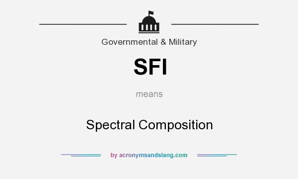 What does SFI mean? It stands for Spectral Composition