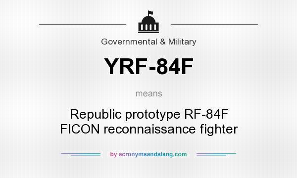 What does YRF-84F mean? It stands for Republic prototype RF-84F FICON reconnaissance fighter