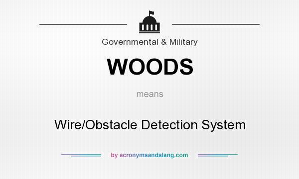 What does WOODS mean? It stands for Wire/Obstacle Detection System