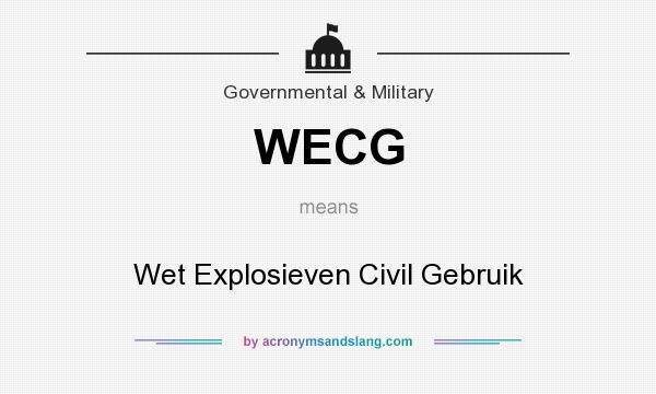 What does WECG mean? It stands for Wet Explosieven Civil Gebruik