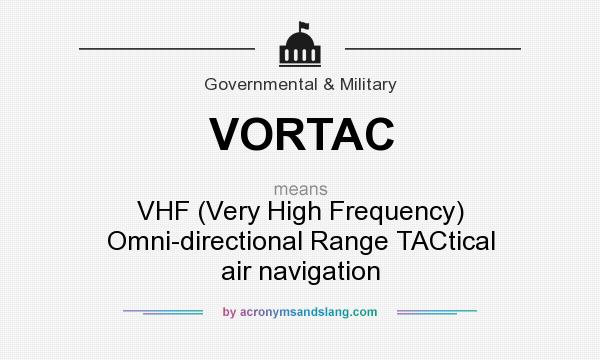 What does VORTAC mean? It stands for VHF (Very High Frequency) Omni-directional Range TACtical air navigation