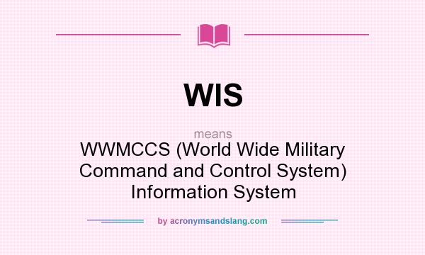 What does WIS mean? It stands for WWMCCS (World Wide Military Command and Control System) Information System