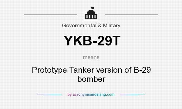 What does YKB-29T mean? It stands for Prototype Tanker version of B-29 bomber