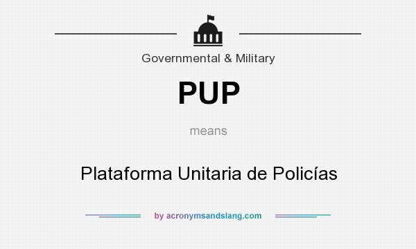What does PUP mean? It stands for Plataforma Unitaria de Policías
