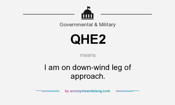 What does QHE2 mean? It stands for I am on down-wind leg of approach.