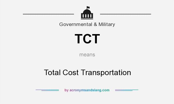 What does TCT mean? It stands for Total Cost Transportation