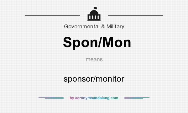 What does Spon/Mon mean? It stands for sponsor/monitor
