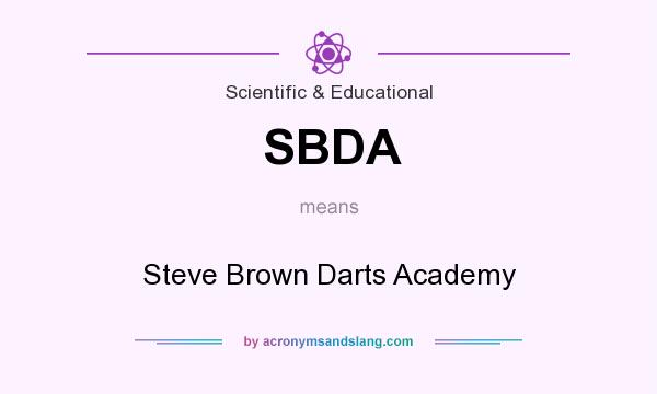 What does SBDA mean? It stands for Steve Brown Darts Academy