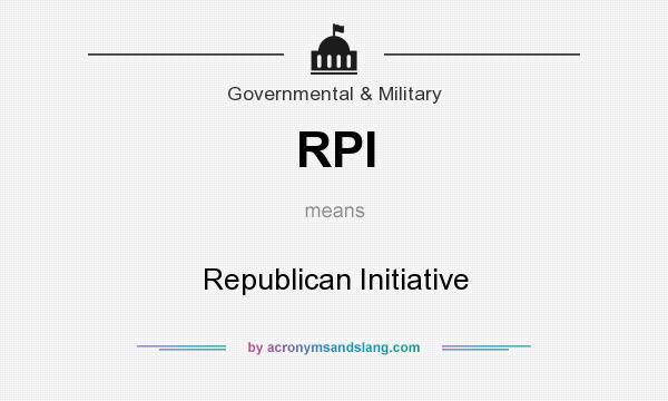 What does RPI mean? It stands for Republican Initiative