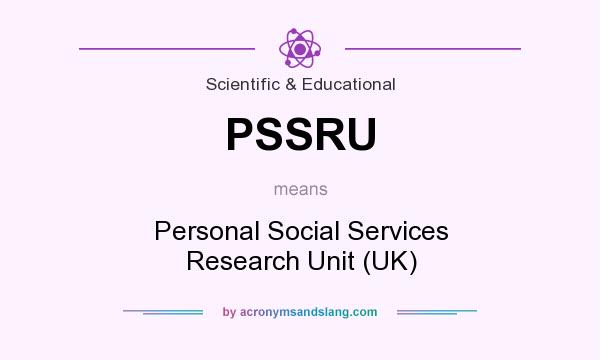 What does PSSRU mean? It stands for Personal Social Services Research Unit (UK)
