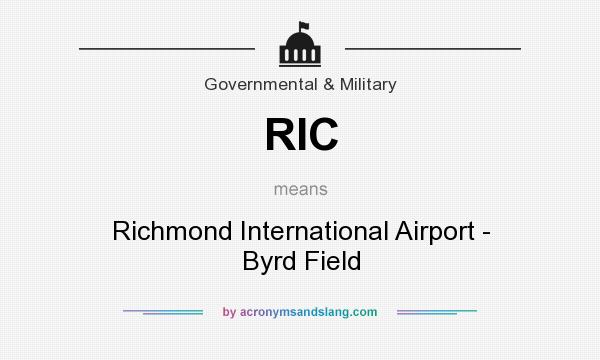 What does RIC mean? It stands for Richmond International Airport - Byrd Field
