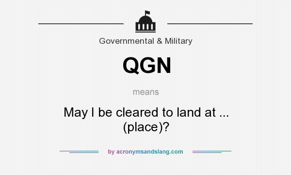 What does QGN mean? It stands for May I be cleared to land at ... (place)?