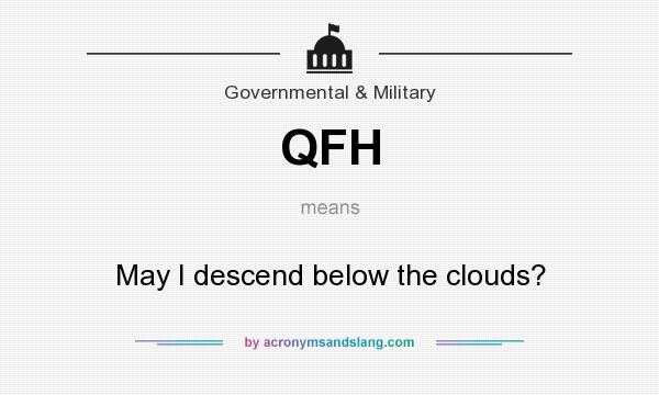 What does QFH mean? It stands for May I descend below the clouds?