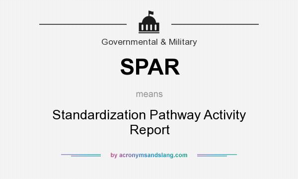 What does SPAR mean? It stands for Standardization Pathway Activity Report