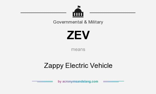 What does ZEV mean? It stands for Zappy Electric Vehicle