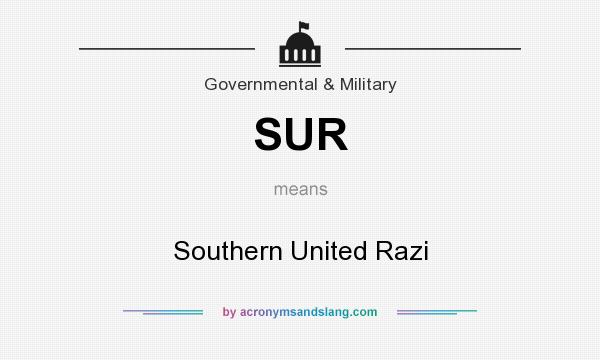 What does SUR mean? It stands for Southern United Razi