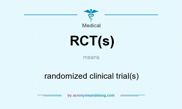 What does RCT(s) mean? It stands for randomized clinical trial(s)