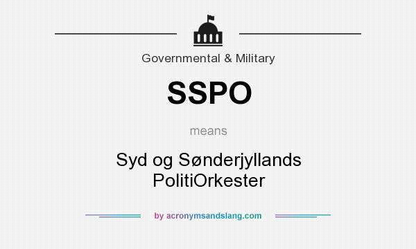 What does SSPO mean? It stands for Syd og Sønderjyllands PolitiOrkester