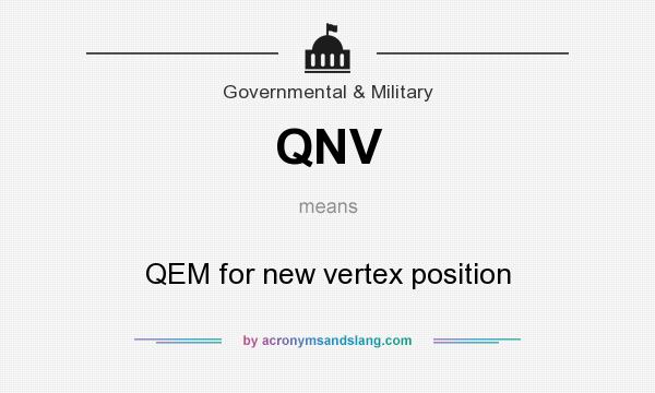 What does QNV mean? It stands for QEM for new vertex position