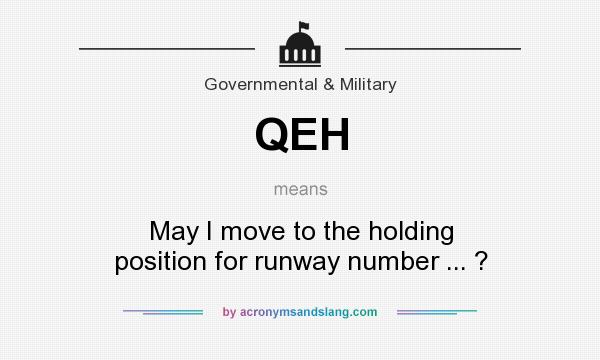 What does QEH mean? It stands for May I move to the holding position for runway number ... ?