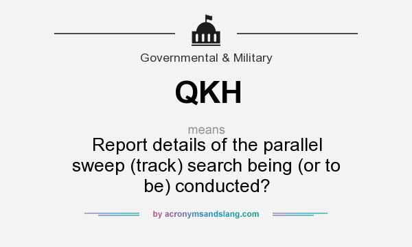 What does QKH mean? It stands for Report details of the parallel sweep (track) search being (or to be) conducted?