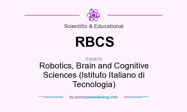 What does RBCS mean? It stands for Robotics, Brain and Cognitive Sciences (Istituto Italiano di Tecnologia)
