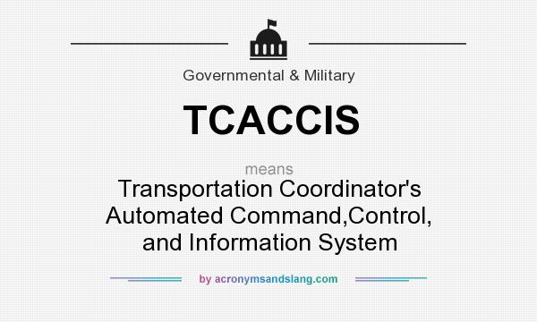 What does TCACCIS mean? It stands for Transportation Coordinator`s Automated Command,Control, and Information System
