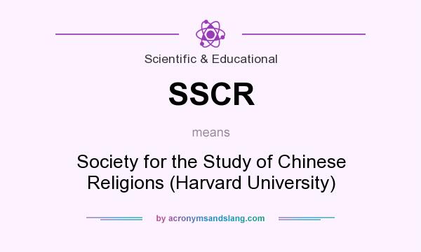 What does SSCR mean? It stands for Society for the Study of Chinese Religions (Harvard University)