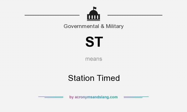 What does ST mean? It stands for Station Timed