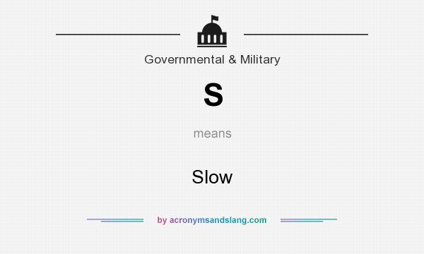 What does S mean? It stands for Slow