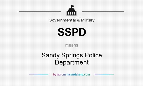 What does SSPD mean? It stands for Sandy Springs Police Department