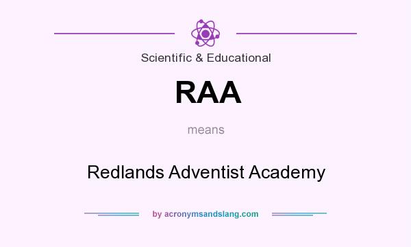 What does RAA mean? It stands for Redlands Adventist Academy