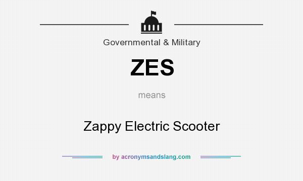 What does ZES mean? It stands for Zappy Electric Scooter