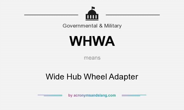 What does WHWA mean? It stands for Wide Hub Wheel Adapter