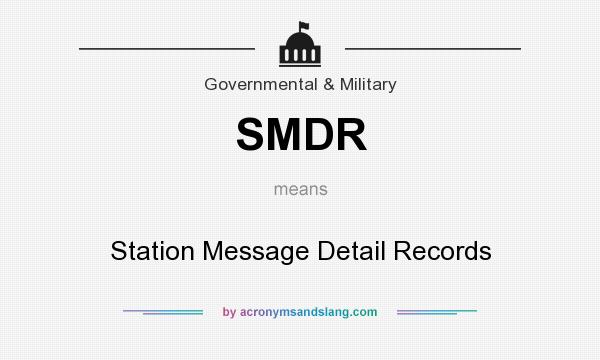 What does SMDR mean? It stands for Station Message Detail Records