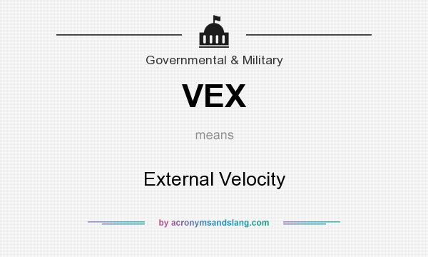 What does VEX mean? It stands for External Velocity