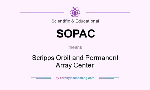 What does SOPAC mean? It stands for Scripps Orbit and Permanent Array Center