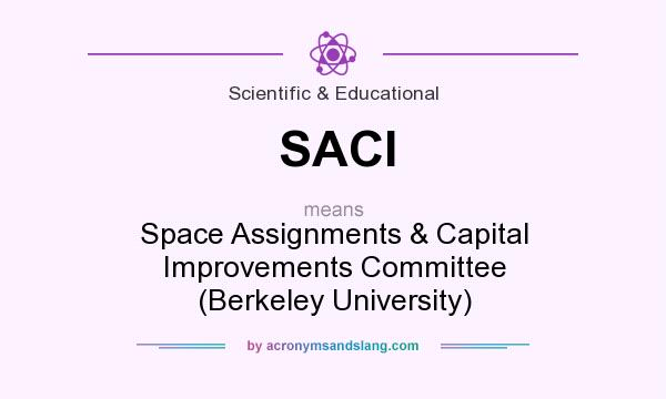 What does SACI mean? It stands for Space Assignments & Capital Improvements Committee (Berkeley University)
