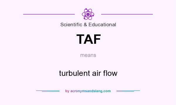 What does TAF mean? It stands for turbulent air flow