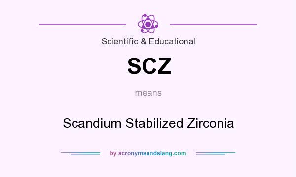 What does SCZ mean? It stands for Scandium Stabilized Zirconia