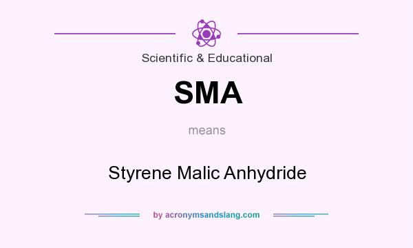 What does SMA mean? It stands for Styrene Malic Anhydride