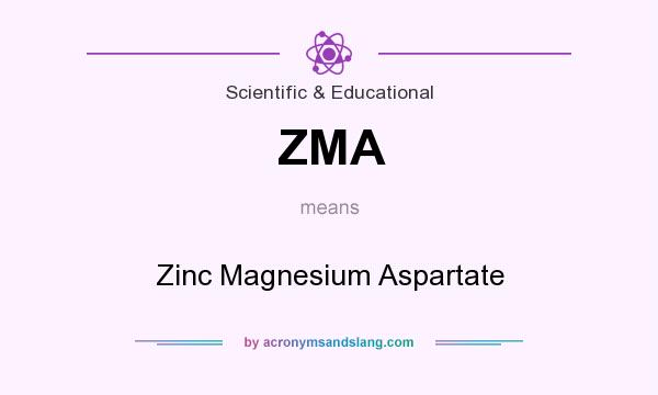 What does ZMA mean? It stands for Zinc Magnesium Aspartate