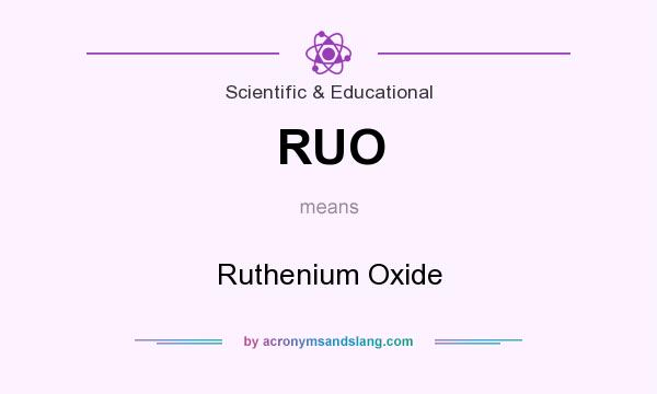 What does RUO mean? It stands for Ruthenium Oxide
