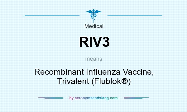 What does RIV3 mean? It stands for Recombinant Influenza Vaccine, Trivalent (Flublok®)
